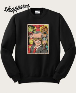 illustrated tribute to Stan Lee and his career sweatshirt