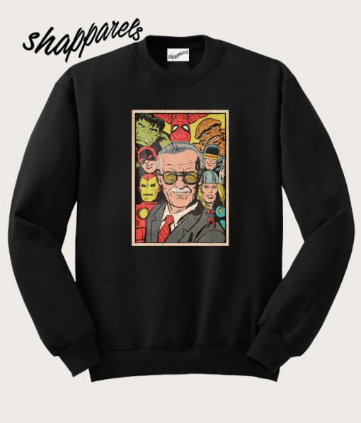 illustrated tribute to Stan Lee and his career sweatshirt