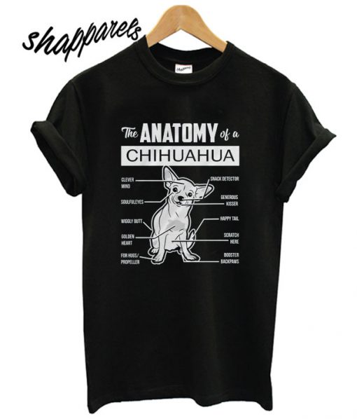 Anatomy Of Chihuahua Mind Snack Detector T shirt