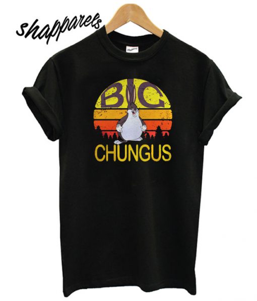 Big Chungus meme vintage sunset T shirt