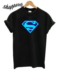 Blue Fluorescent Anime Superman T shirt