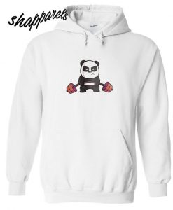 Cute Panda With Dumbbell Hoodie