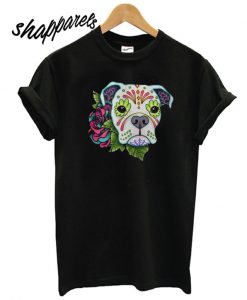 Flower Boxer Dog T shirt