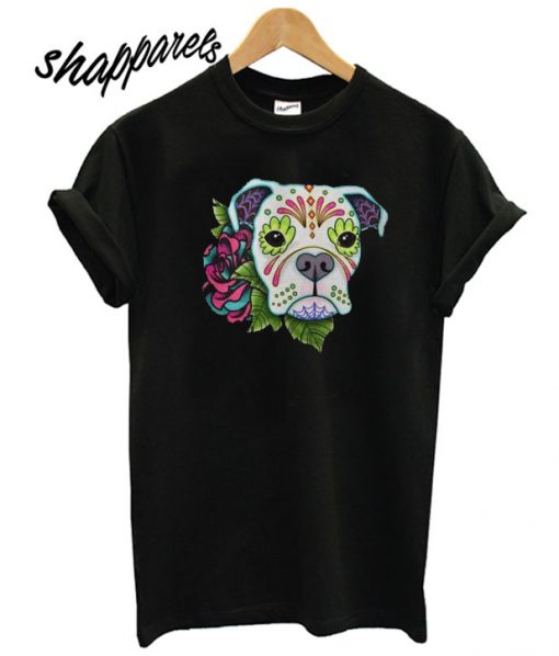 Flower Boxer Dog T shirt