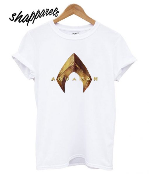 Golden Aquaman Logo T shirt