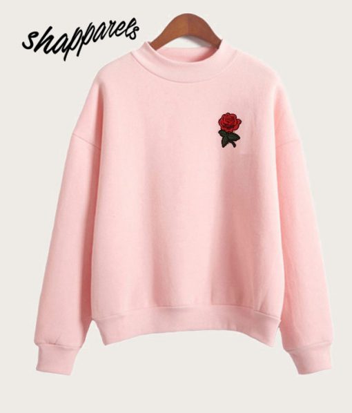 Harajuku Rose Embroid Summer Casual Sweatshirt