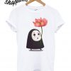 Japan cute No Face With Flower T shirt