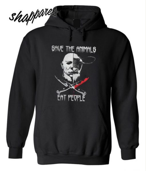 Michael Myers and Cow save the animals eat people Hoodie