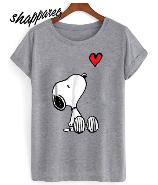 Peanuts Heart Sitting Snoopy T shirt