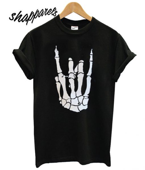 Punk Skeleton Hands T shirt