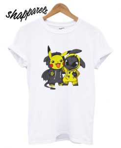 Baby Pikachu and Toothless T shirt