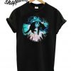 Black Cat Holding Forest Starry Night Version T shirt