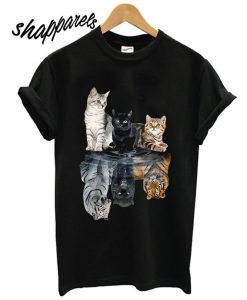 Cats reflection tigers T shirt