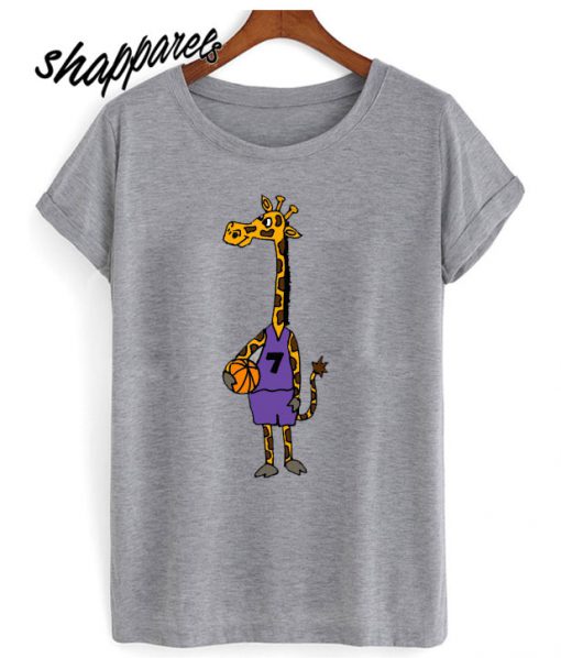 Cute Funny Giraffe Basketball Player T shirt