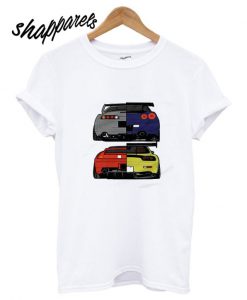 Drift Car Nissan Skyliner Toyota Supra Race T shirt