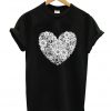 Floral Heart T shirt