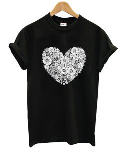 Floral Heart T shirt