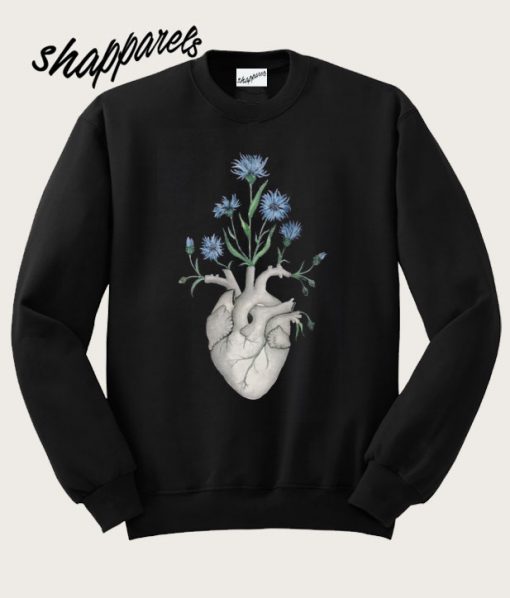 Human Anatomy Cornflower Valentines Day Sweatshirt
