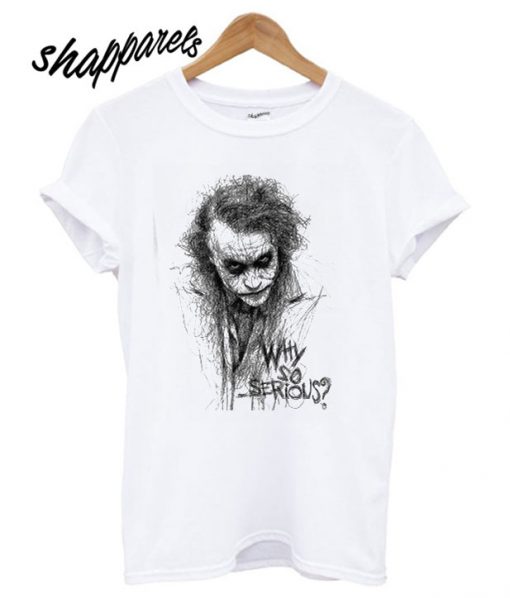 Joker Sketch Gotham Why So Serious Retro CooL Vintage Comic Unisex T shirt