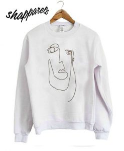 Line Art Turtleneck Sweatshirt