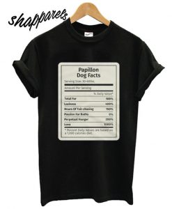 Papillon Dog Facts T shirt