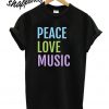 Peace, Love, and Music T shirt