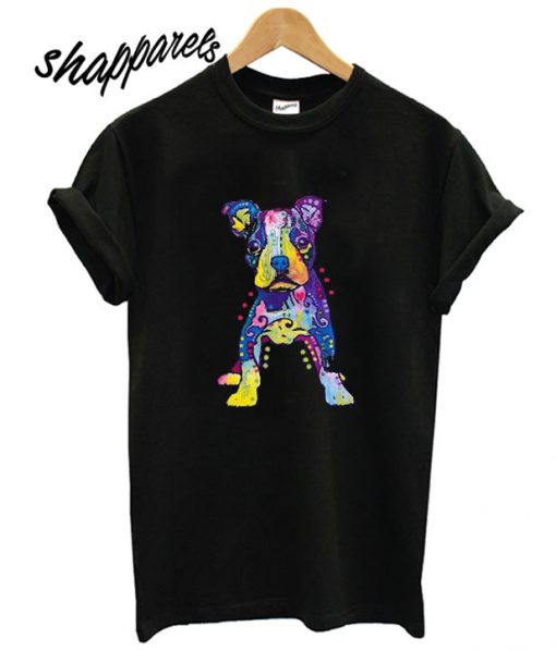 Rainbow Boxer Puppy T shirt