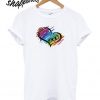 Rainbow Love Heart T shirt