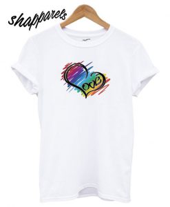 Rainbow Love Heart T shirt