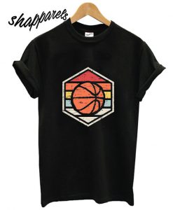 Retro Badge Basketball Dark T shirt