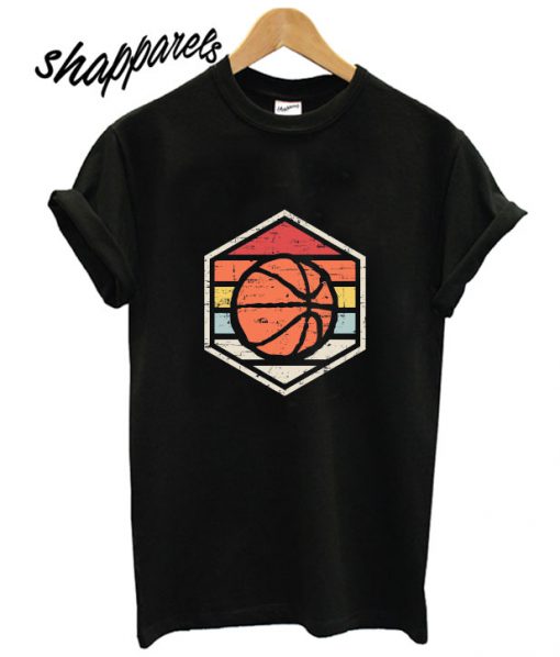 Retro Badge Basketball Dark T shirt