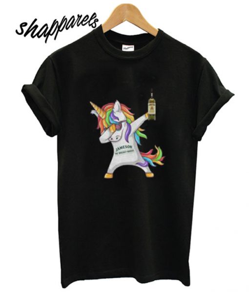 Unicorn Dabbing Jameson Irish Whiskey T shirt