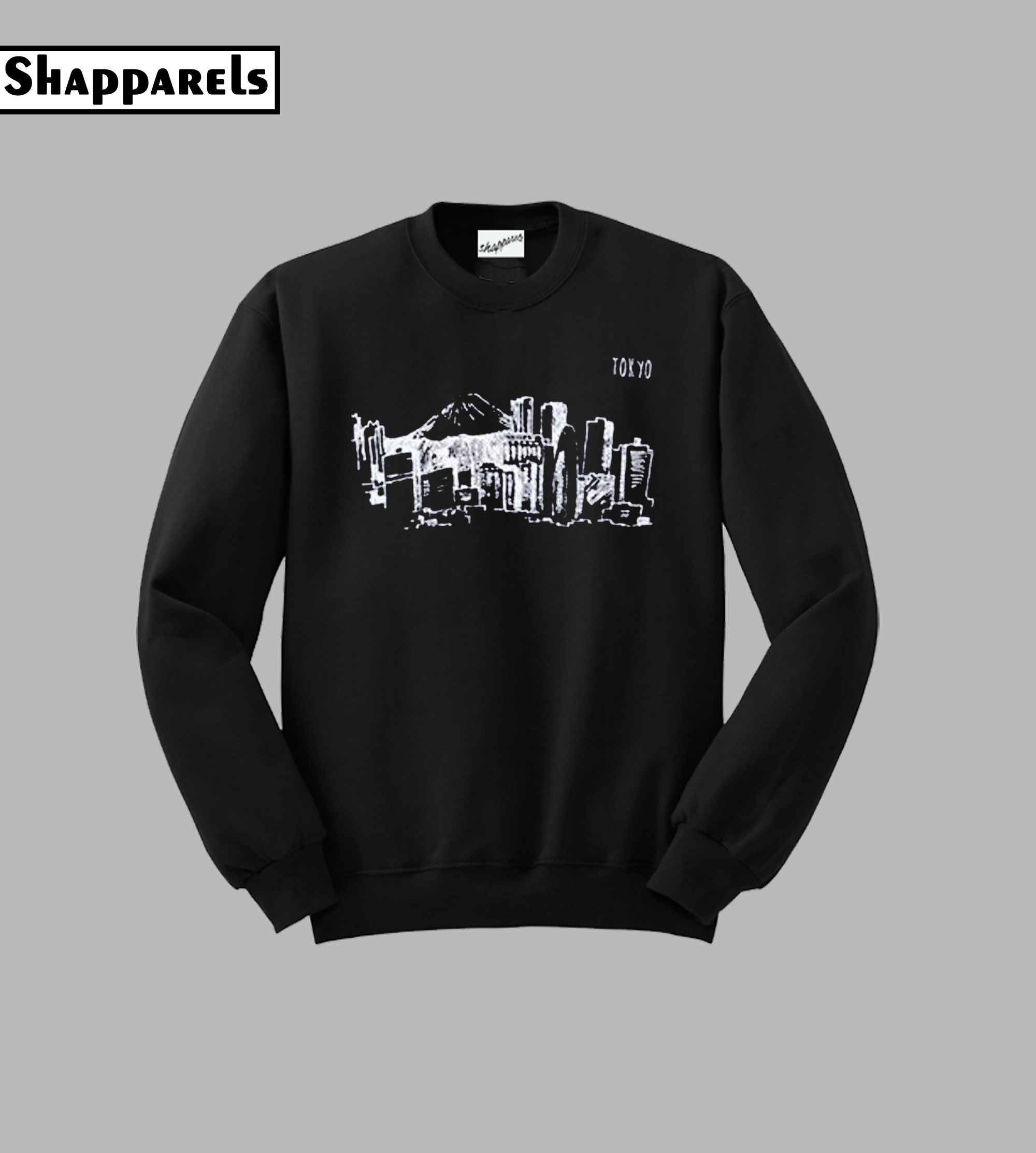 black graphic sweater