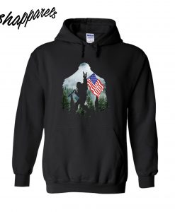 Bigfoot Into The Forest US Flag Hoodie