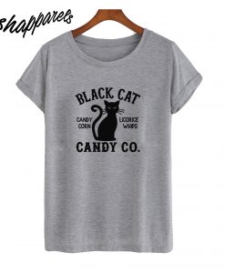 Black Cat Candy Halloween T-Shirt