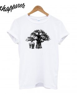 Baobab Tree and Elephants T-Shirt