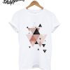Geometric Compilation in Rose Gold and Blush Pink Classic T-Shirt