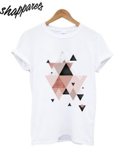 Geometric Compilation in Rose Gold and Blush Pink Classic T-Shirt