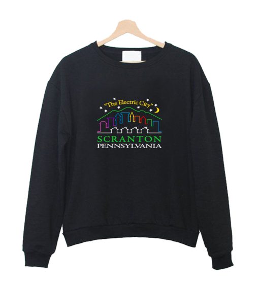 Lazy Scranton The Electric City Crewneck Sweatshirt