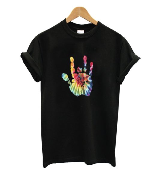 Tie Dye Jerry Garcia Hand T-Shirt