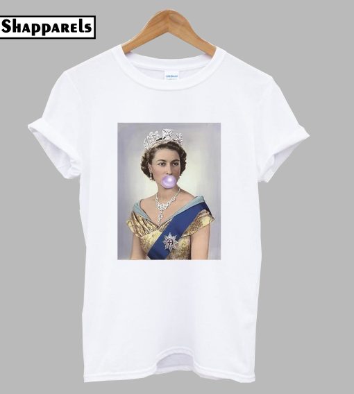 Queen Elizabeth II Bubble Gum T-Shirt