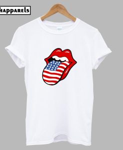 American Flag Lips T-Shirt