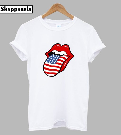 American Flag Lips T-Shirt