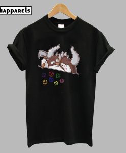 Barbarian Cat Throwing Dice T-Shirt