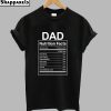 Dad Nutrition Facts T-Shirt