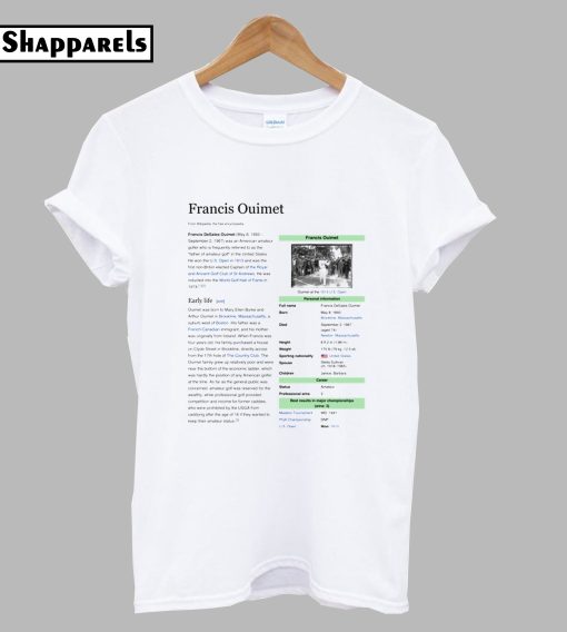 Francis Ouimet Wikipedia T-Shirt