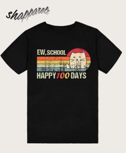 Happy EW 100th Day Of School Teacher Kids T-Shirt TPKJ3