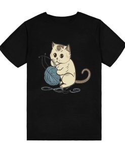 Cat Playing With A Ball Of String T-Shirt TPKJ3