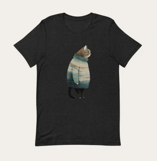 Fat Gray Cat T-shirt