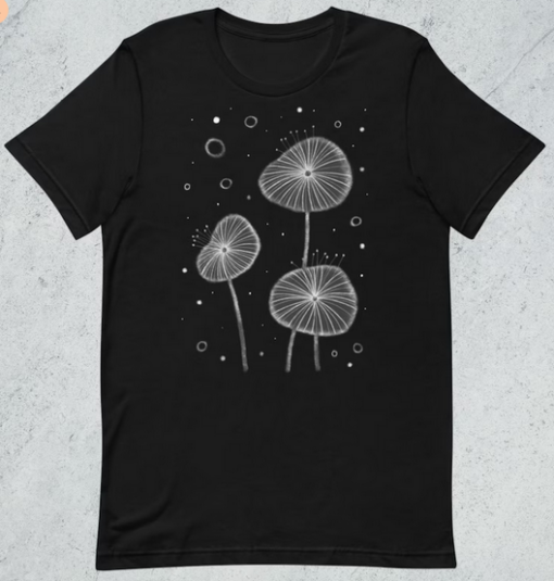 Abstract Flowers Folk T-shirt